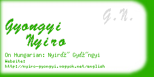 gyongyi nyiro business card